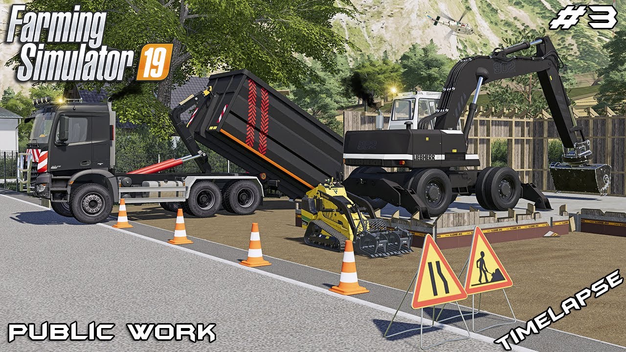 Demolishing the OLD house and removing DEBRIS | Public Work | Farming Simulator 19 | Episode 3