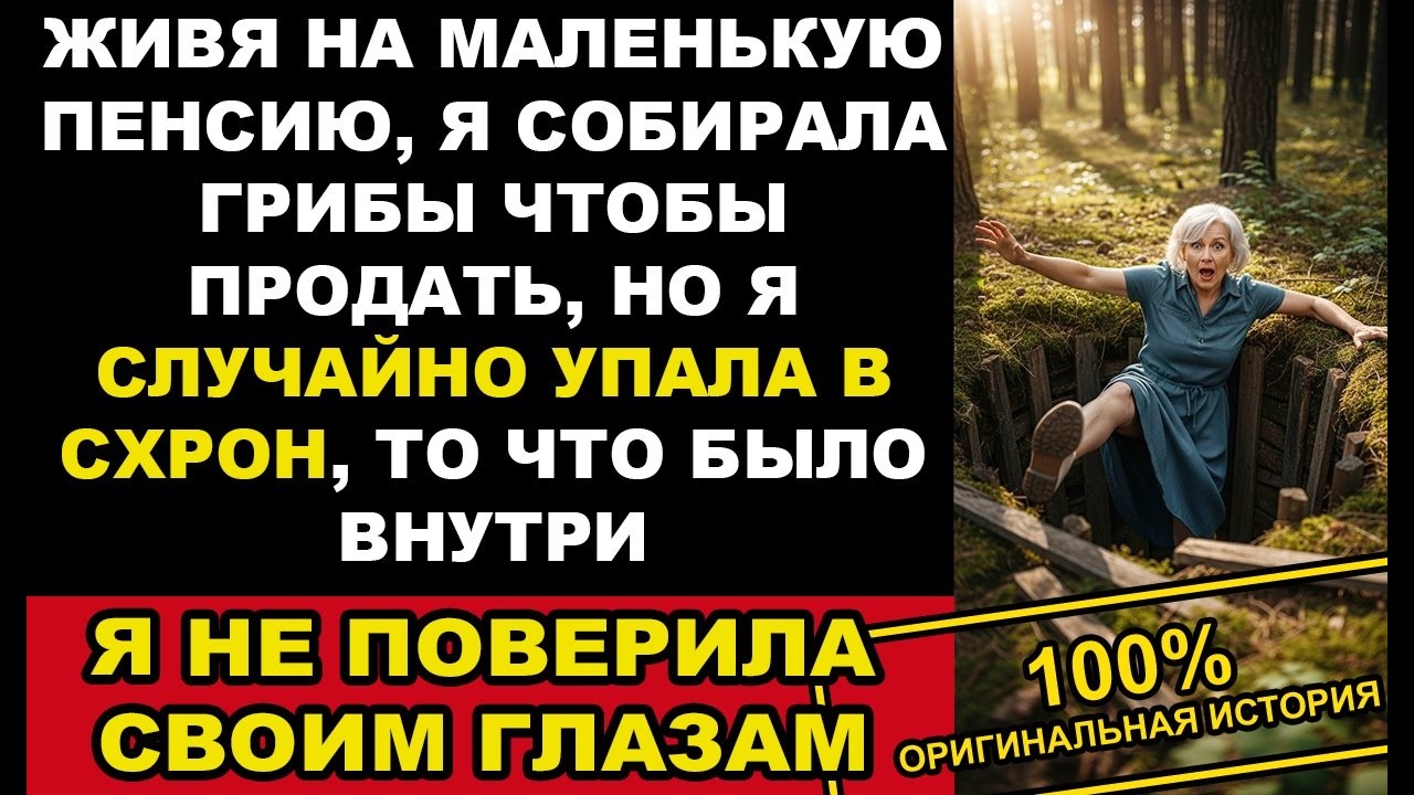 Собирая грибы, я провалилась в схрон под землёй... Увиденное внутри МЕНЯ ПОРАЗИЛО. История на ночь