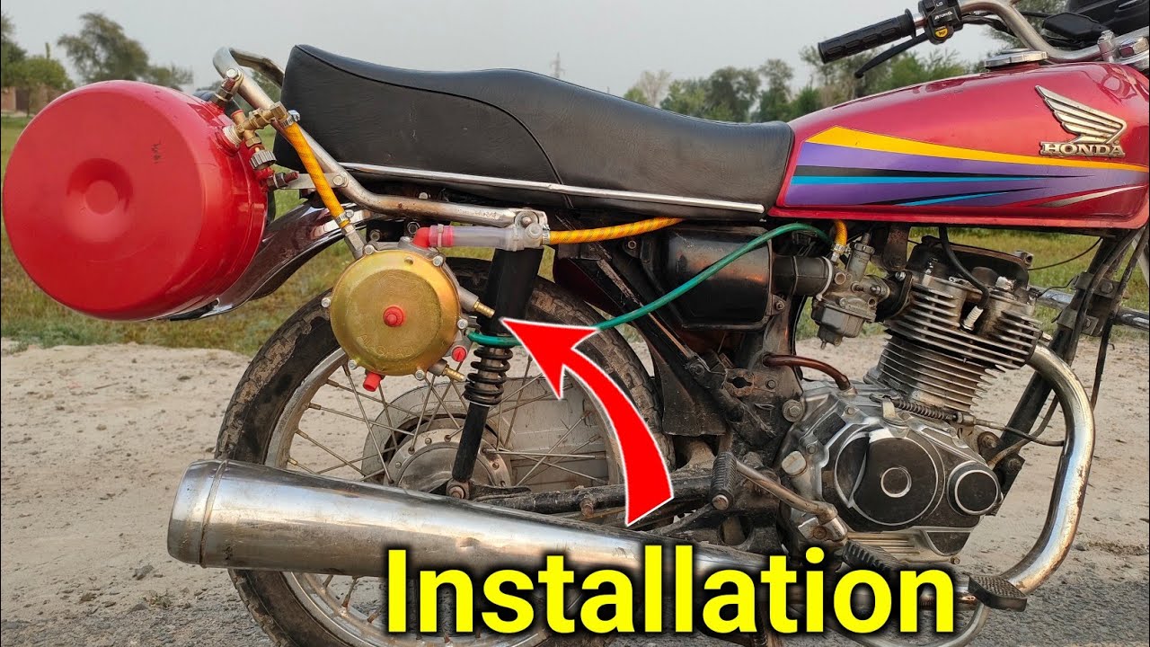 How To Convert Honda CG 125 LPG Gas || LPG gas kit installation Honda CG 125