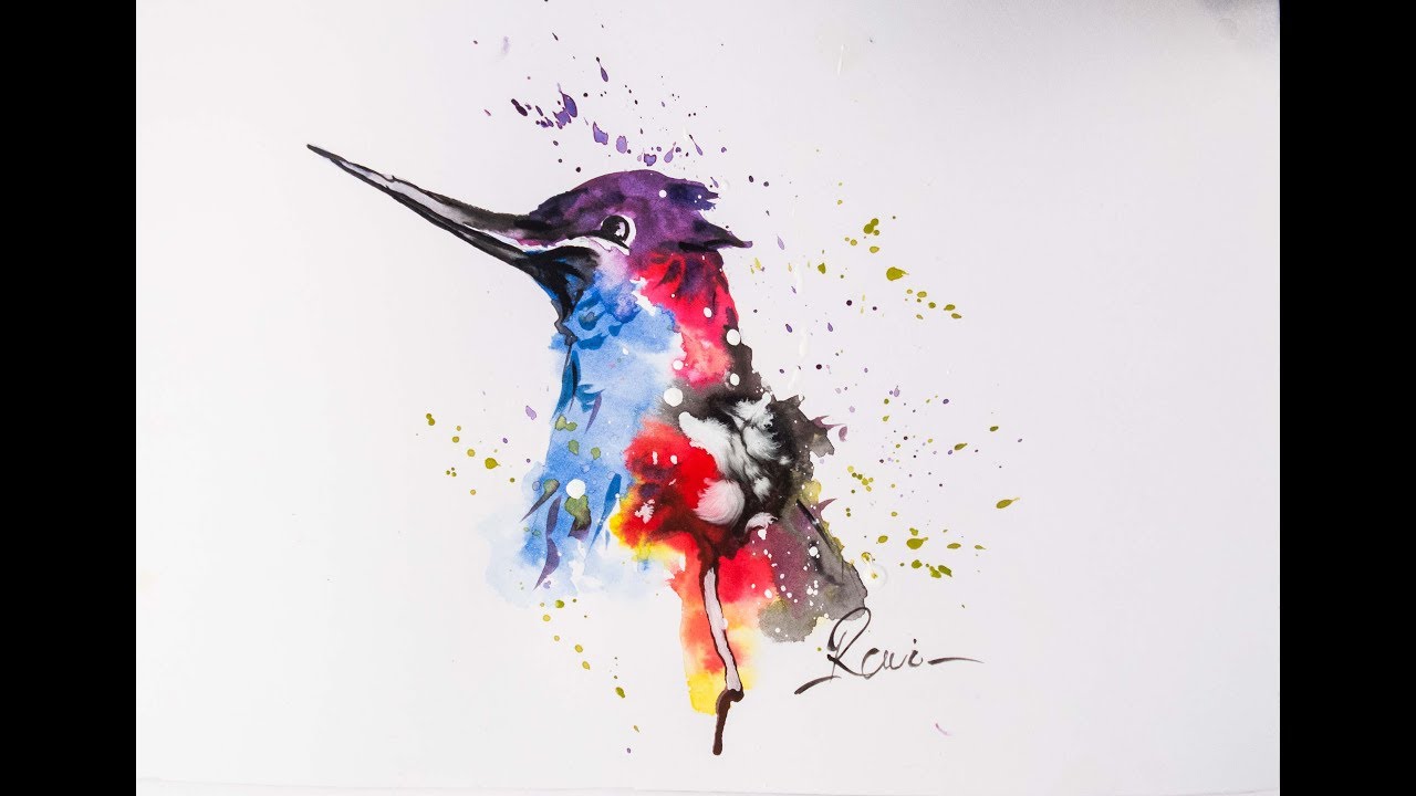King Fisher Bird Watercolor Painting