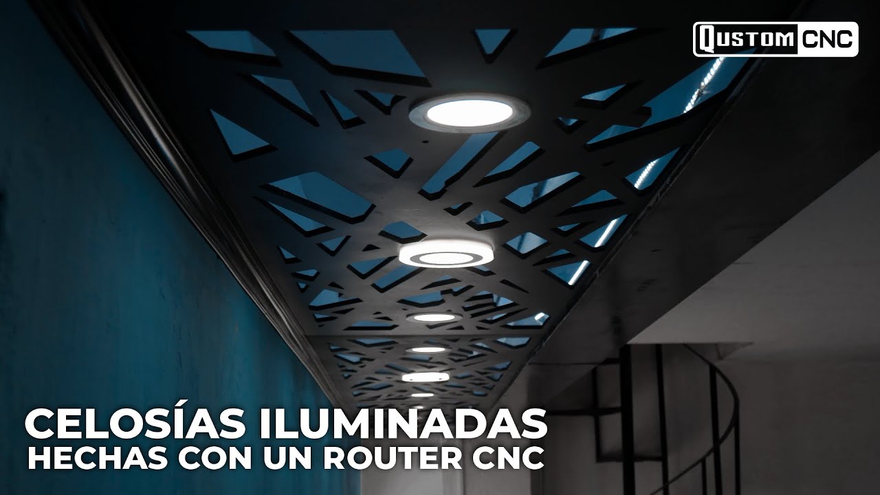 APRENDE A FABRICAR CELOSIAS ILUMINADAS DE MDF CON UN ROUTER QUSTOM CNC