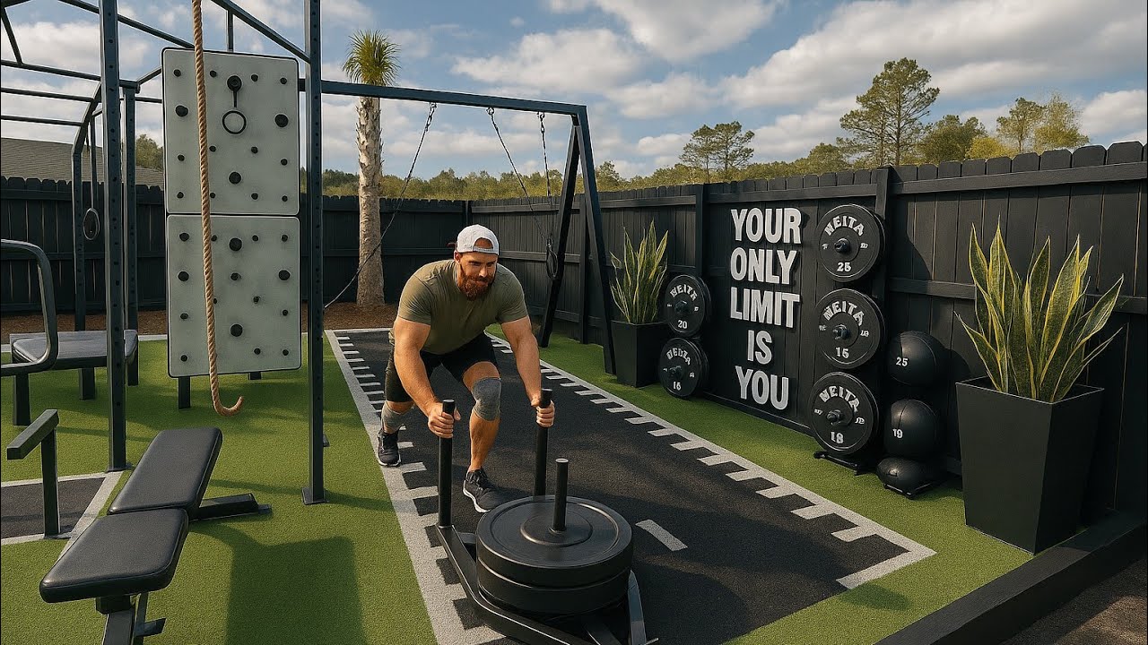 “DIY Backyard Gym Transformation | Full Build & Tour”