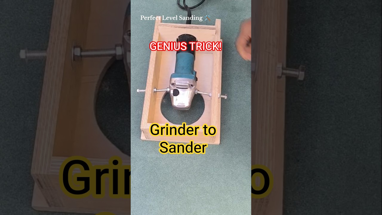 Genius Angle Grinder Fitting for Level Sanding | Don't Miss This! #shorts #woodworking #diy #Shorts