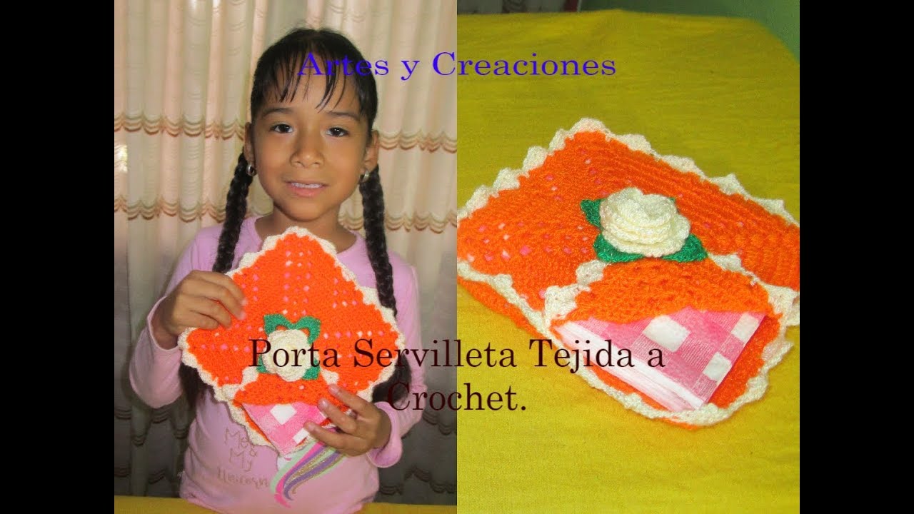 PORTA SERVILLETA A CROCHET