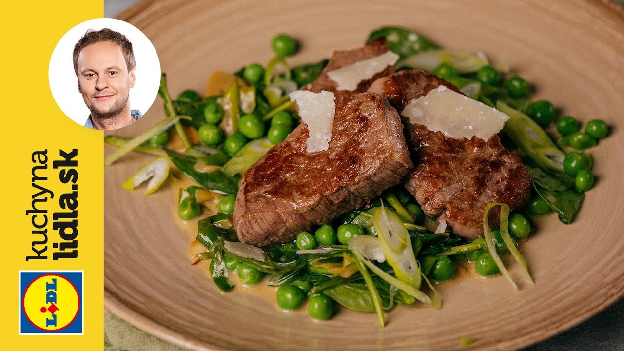 Teľacie medailóniky s krémovou omáčkou, s hráškom a so špenátom 🥩 | Marcel Ihnačák | Kuchyňa Lidla
