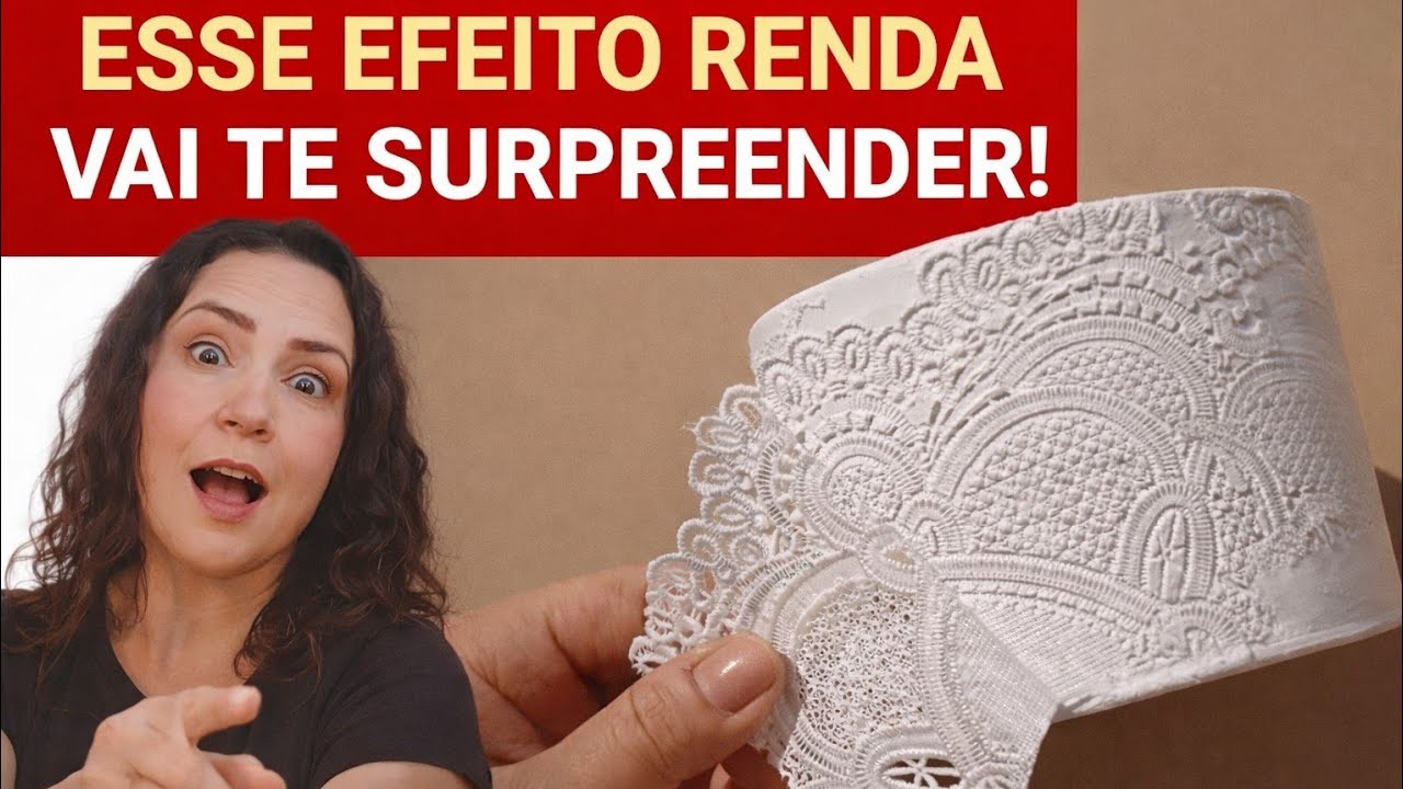 LUCRO GARANTIDO💲VASO COM RENDA-COMO FAZER VASOS COM GESSO| FAÇA VOCÊ MESMO VASOS DECORATIVOS FÁCEIS 