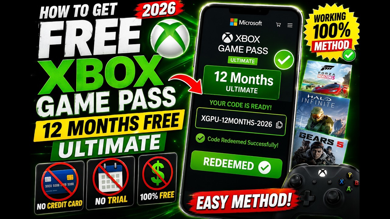 Как получить бесплатную подписку Xbox Game Pass Ultimate на 12 месяцев ✅ (Код на 12 месяцев), без...