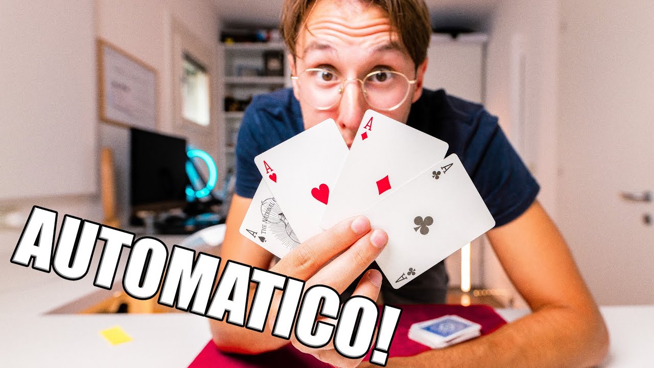 TRUCCO DI MAGIA CON 4 ASSI (Facile da fare)