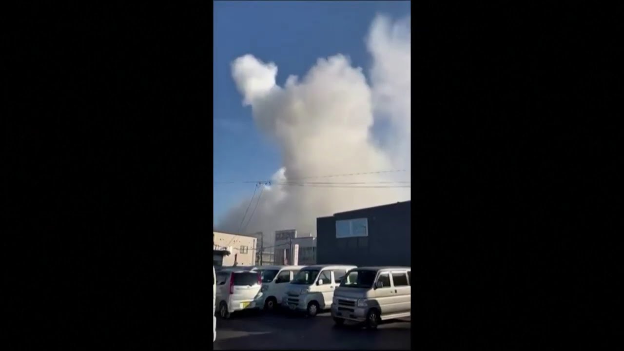 UGC View of Smoke From Kumamoto Castle After Powerful Japan Quake