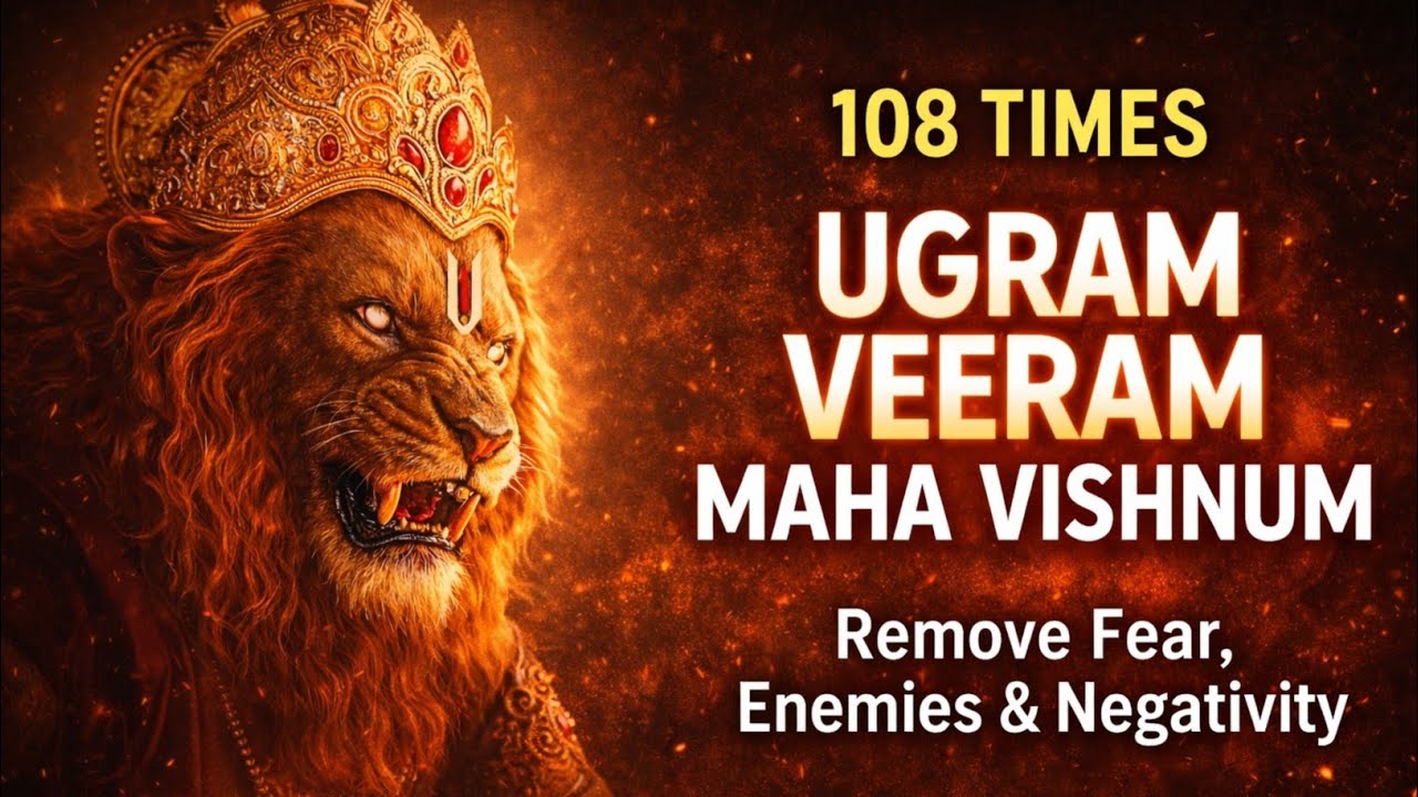 Ugram Veeram Maha Vishnum – Narasimha Mantra 108 Times | Remove Fear, Enemies & Negativity