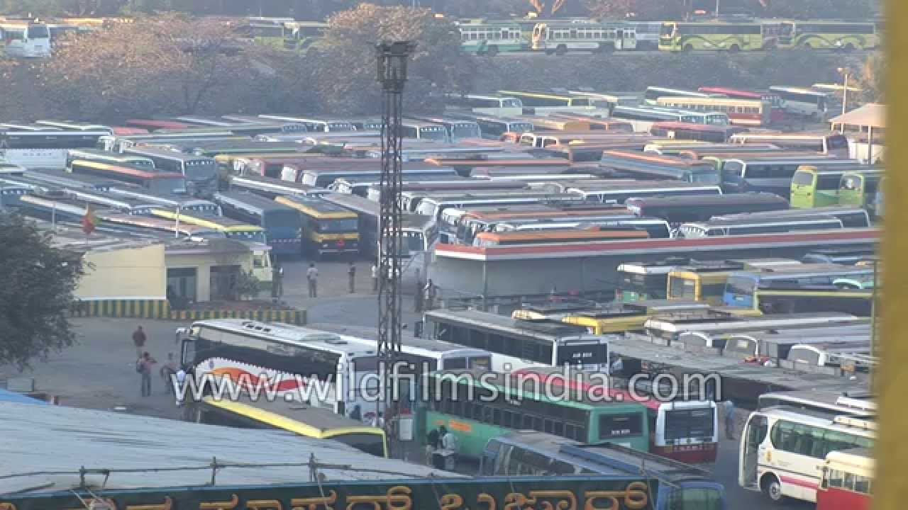 Aerial view of Bangalore traffic, Karnataka