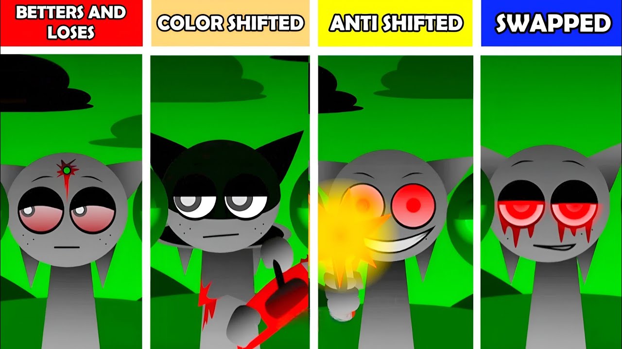 Sprunki Betters and Loses Vs Color Shifted Vs Anti Shifted Vs Swapped