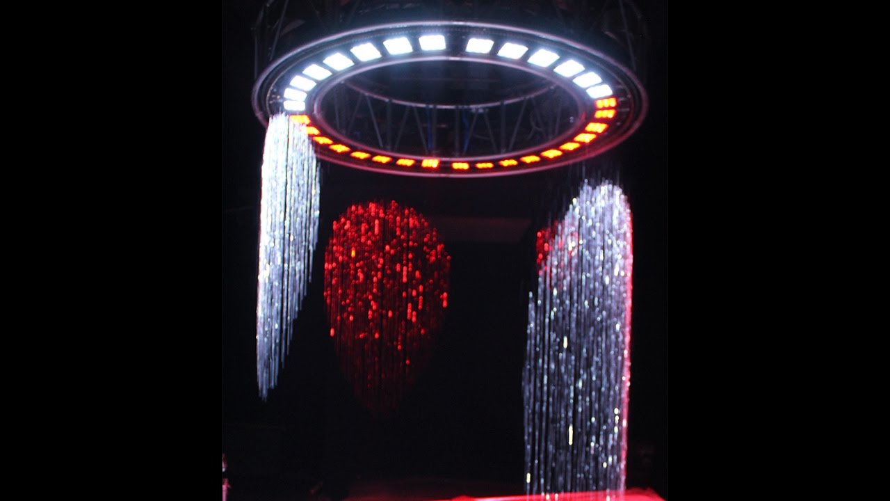 WATERSHOW.DE / Watergraphic Curved Showroom2016 / digitalwaterfall / wordfall / aquagraphic