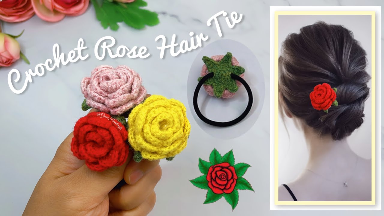 ✨ Потрясающая ✨ Вязаная крючком роза 🌹 ...