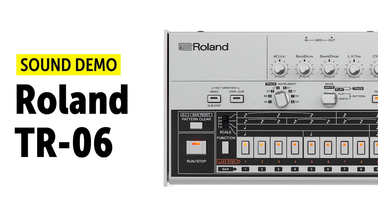 Roland TR-06 Sound Demo (no talking) &ndash; Instruments, Parameters & FX-Variations Walkthrough