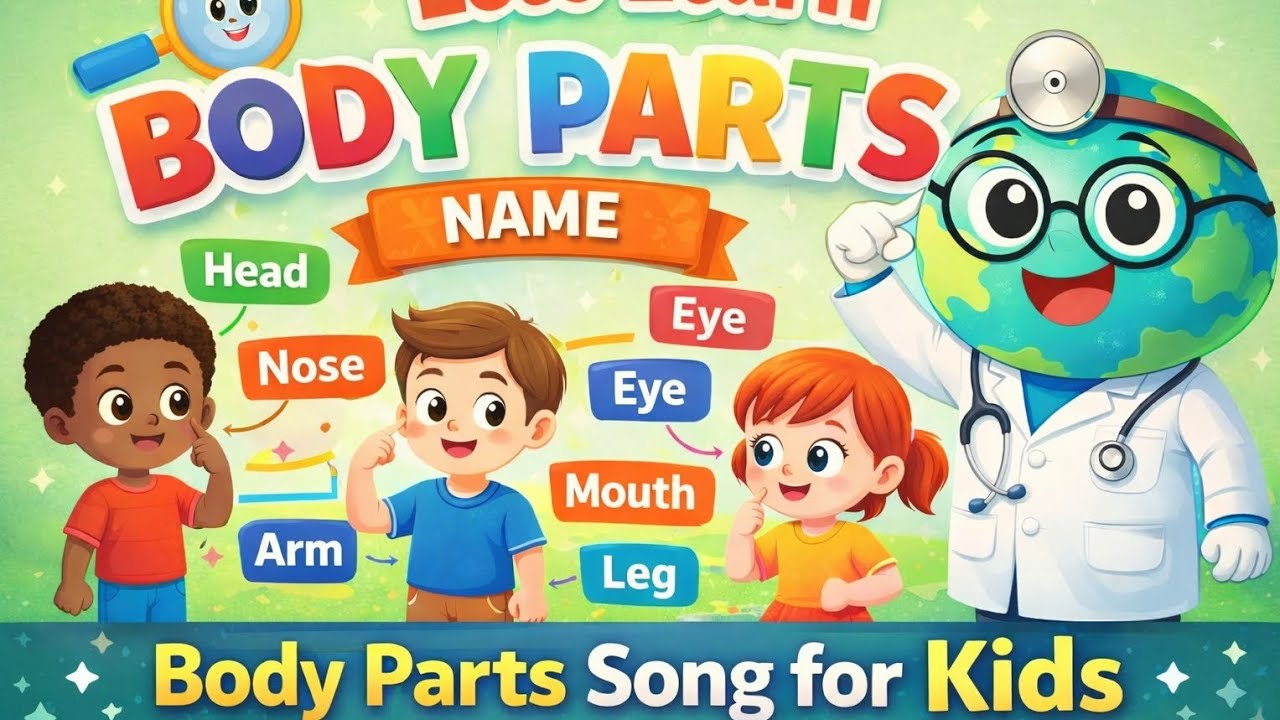Learn Body Parts with Fun Cartoon – Part 2 | Kids Educational Song