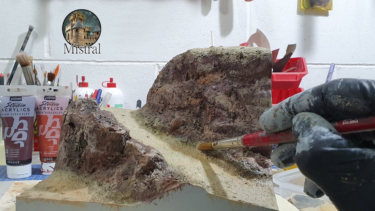 The Wolf DIORAMA TUTORIAL / Come fare rocce e terreno