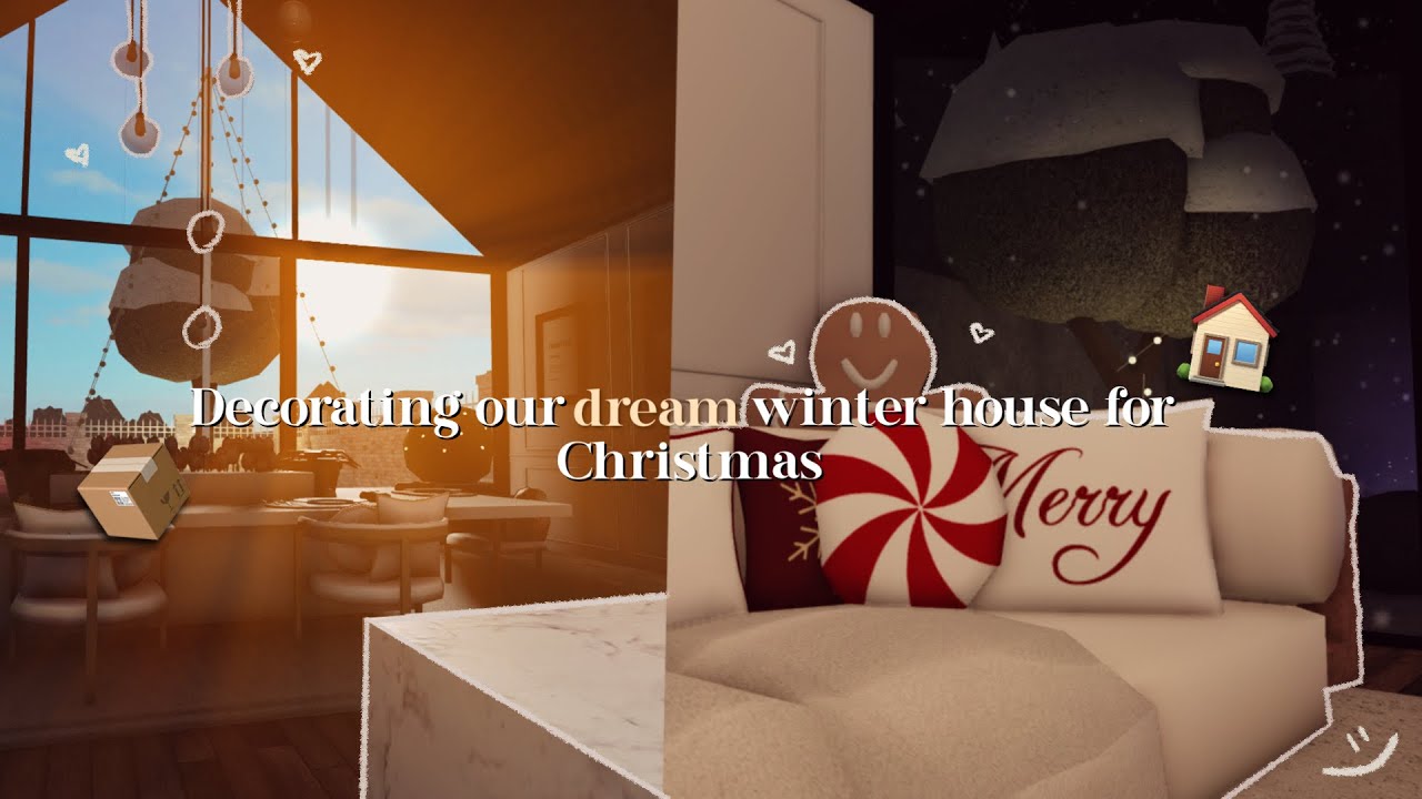 Decorating Our DREAM Winter House For Christmas!!📦|Roblox Bloxburg|w/voices