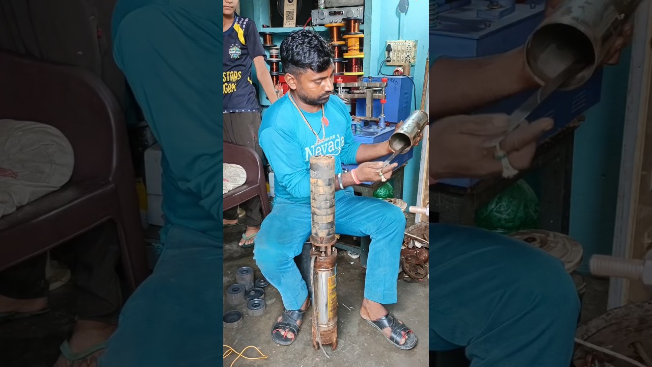 How to repair 1hp submersible pump😱🤔/1 HP submersible pump repair karne ka Tarika 😱 #shorts #repair