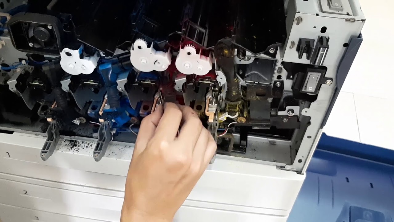 การ ถอด และ ทำความสะอาดรางหมึก XEROX 7545