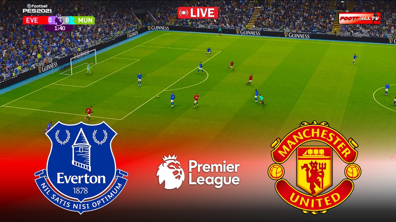 🔴Everton vs Manchester United - Premier League 2025/26 | Pes 21 Gameplay Simulation