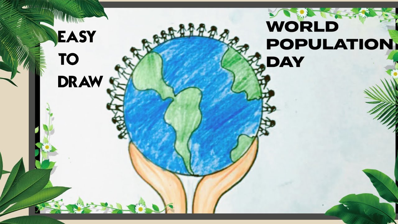 Easy drawing for World Population Day drawing //Easy drawing for kids step by step.