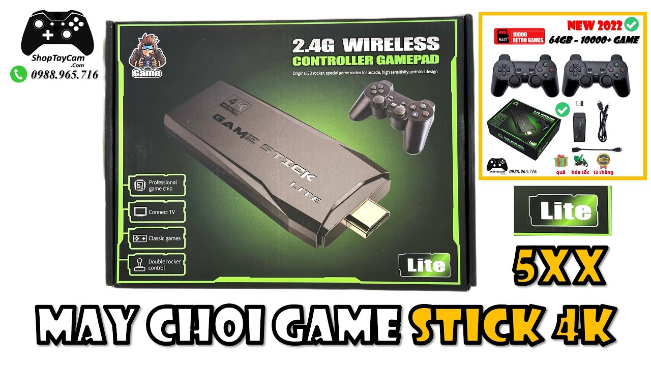 Máy Chơi Game Stick 4K Lite Xanh 64GB Với 15000 Nghìn Game Mới 2023: Hướng Dẫn Sử Dụng | ShopTayCam