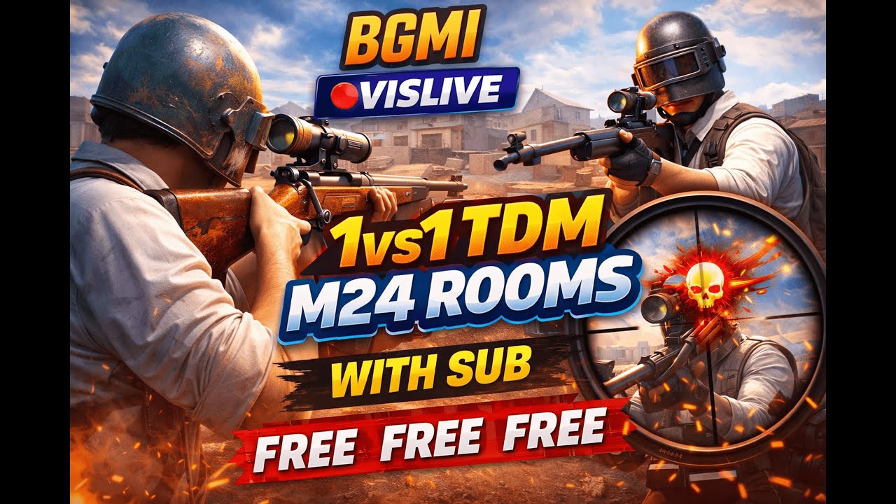 1v1 Free TDM m24 with subs | V_is_Live |day 33 #bgmitdm #1v1 #bgmi1v1tdmlive #bgmilive
