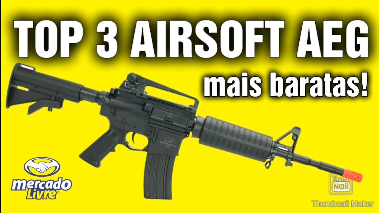 As TOP 3 AIRSOFT AEG mais BARATAS do MERCADO! ( Link na descrição e no primeiro comentário fixado)