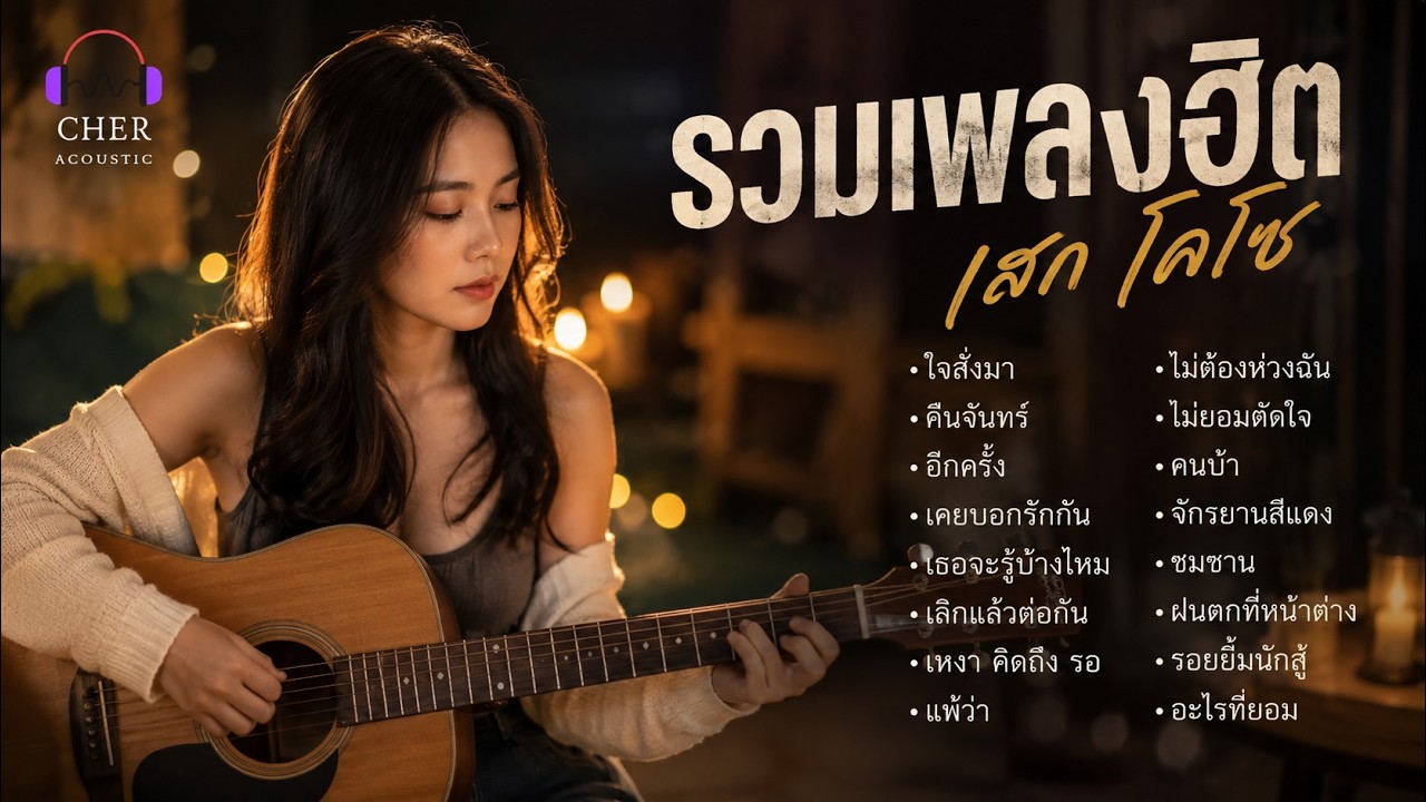 รวมเพลงฮิต พี่เสก โลโซ 🎸 Acoustic Cover ฟังสบาย | LOSO Hits by CHER