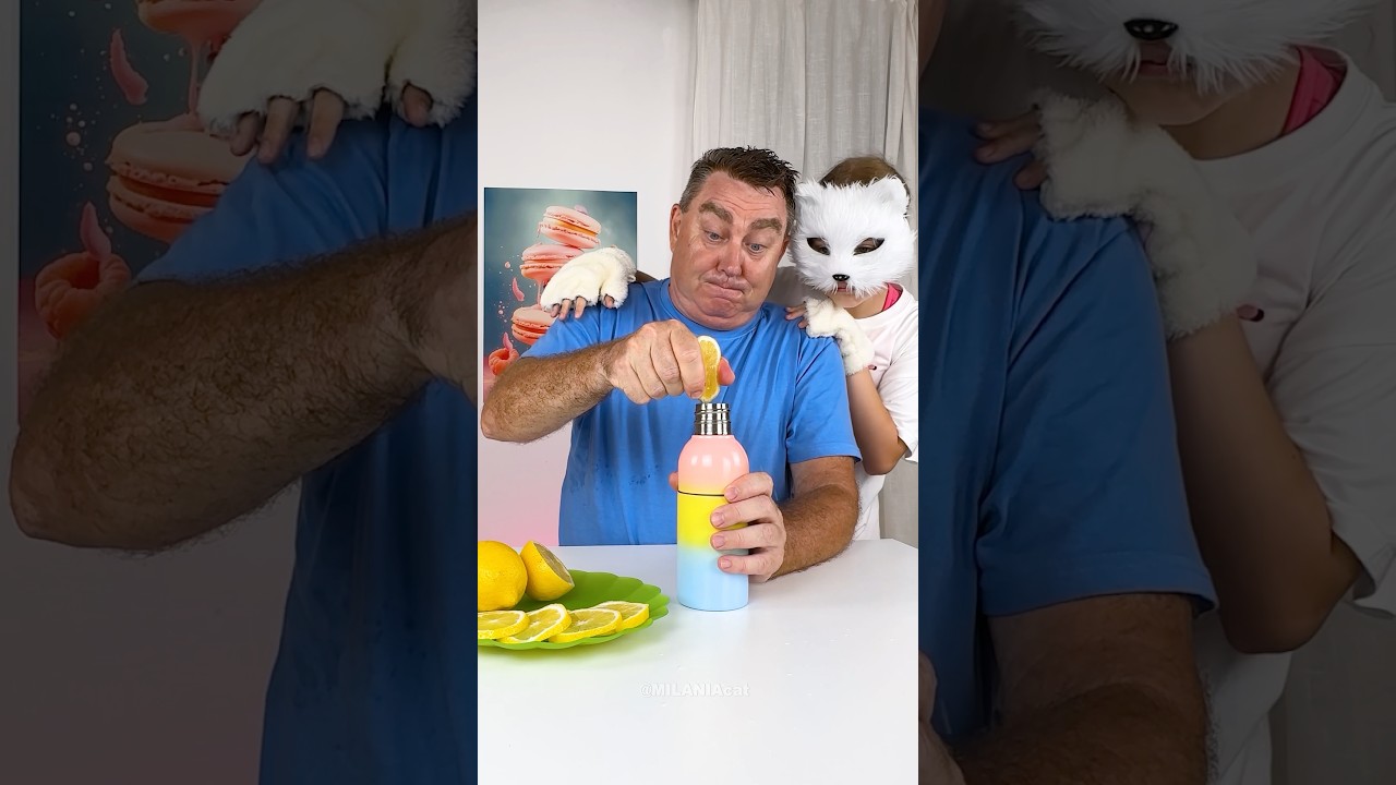 Wow 😺🍦🍋 Kitten looks CUTE 🤣🤣🤣 #cat #funnyshorts #tiktok #milaniacat
