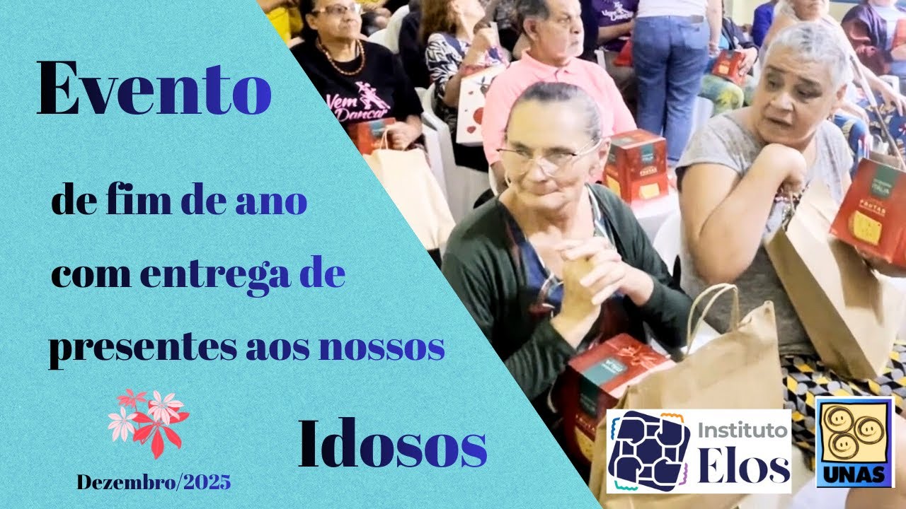 Evento de fim de ano aos idosos.