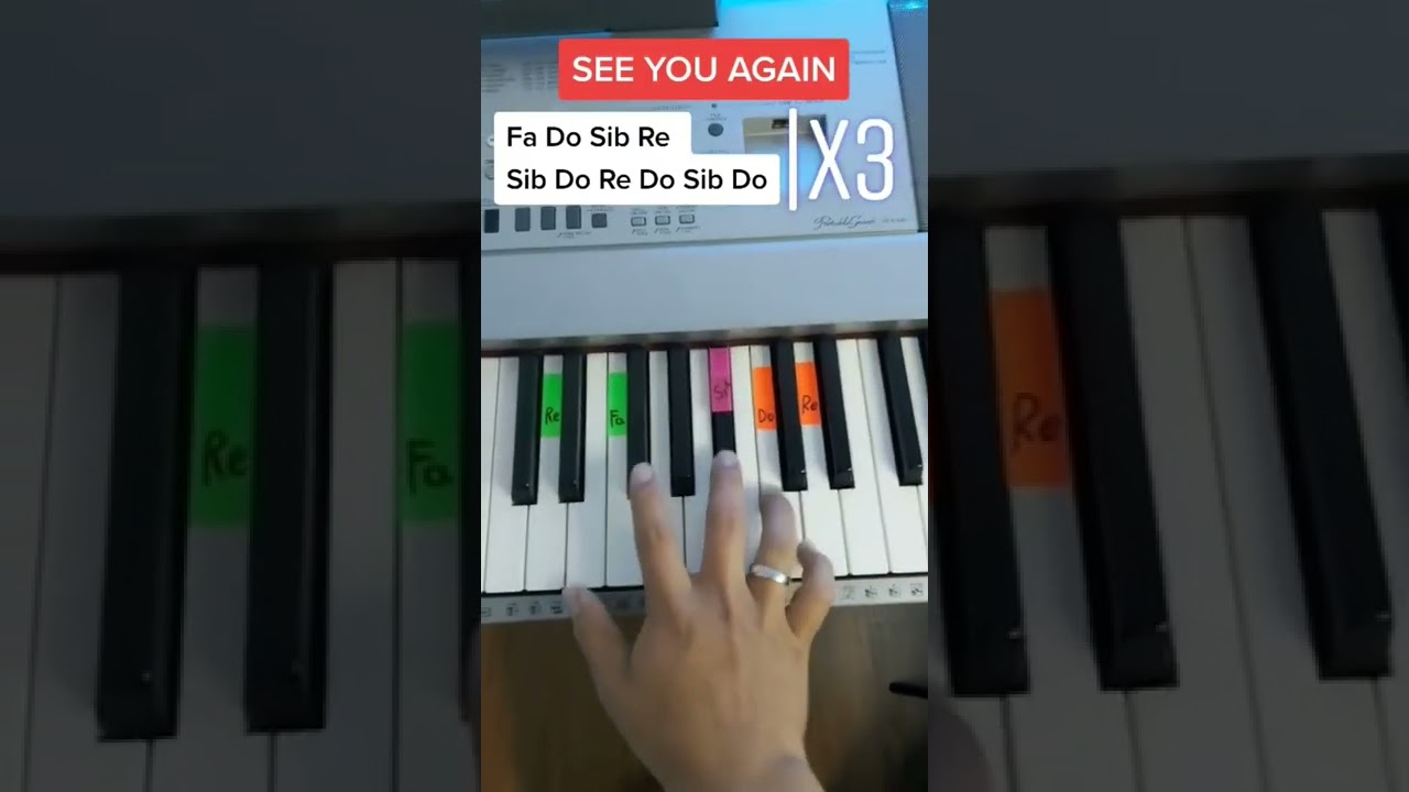 See You Again - Wiz Khalifa (PIANO TUTORIAL) EASY Piano F&aacute;cil