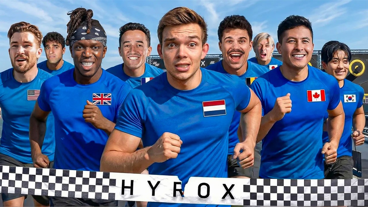 32 Creators VS World's Hardest Fitness Race | BROWNEY X HYROX