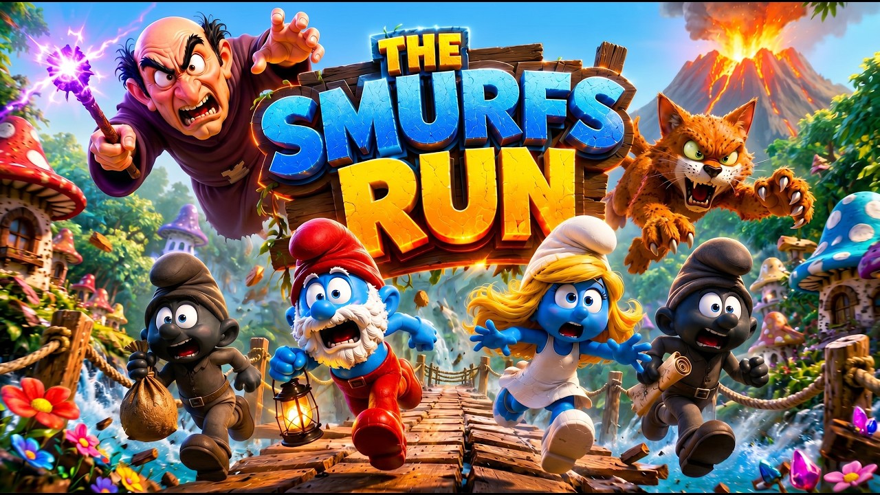🍄 SMURFS SPEED RUN  | ESCAPE GARGAMEL | HIGH QUALITY Immersive Interactive Warm Up | FULL #17
