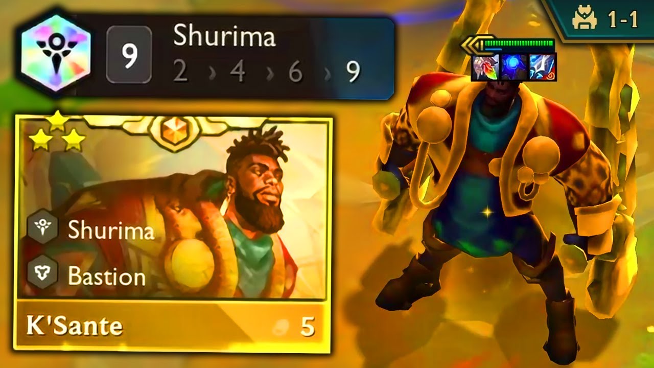 9 SHURIMA K'SANTE 3 STAR ON 1-1 ⭐⭐⭐ | TFT SET 9.5