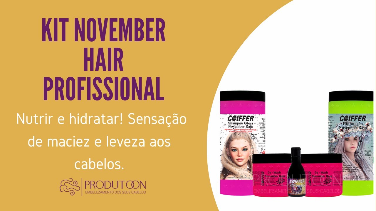 Kit November Hair Professional Nutrição e Hidratação Coiffer