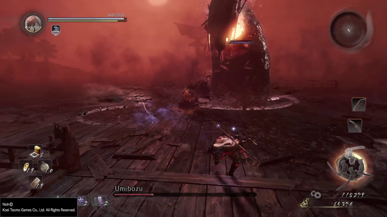 Nioh - How to kill Umibozu Water Boss. HARD