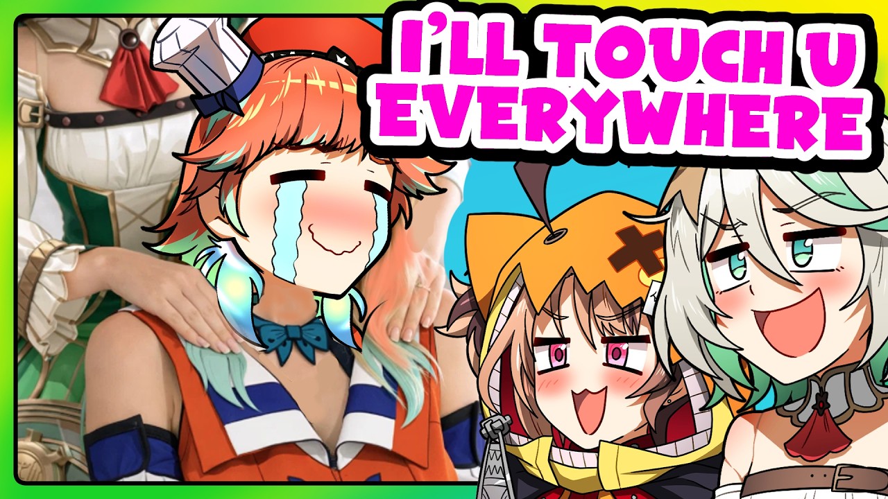 Cecilia and Gigi put their hands all over Kiara while she's reacting to Endfield