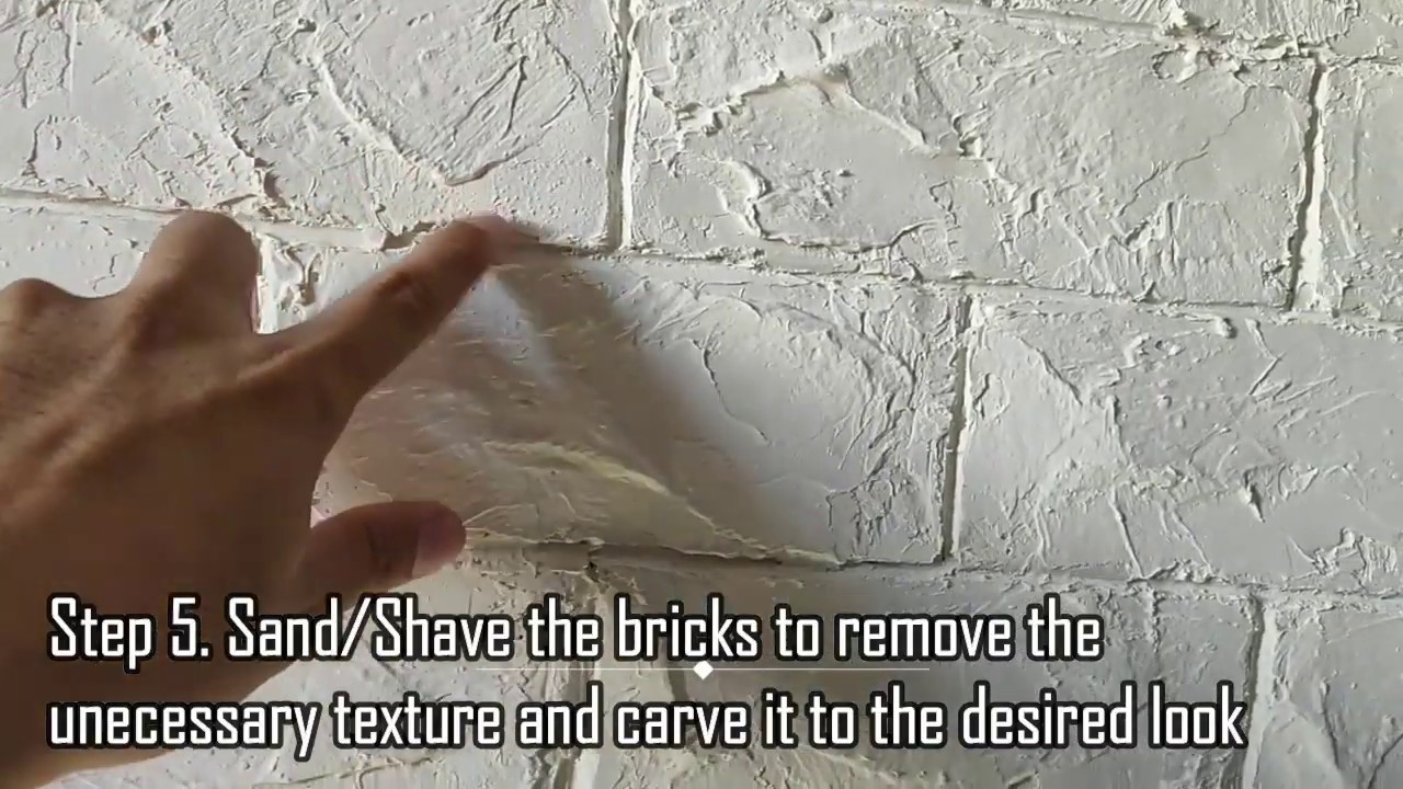 How to create faux fake bricks using skim coat drywall mud