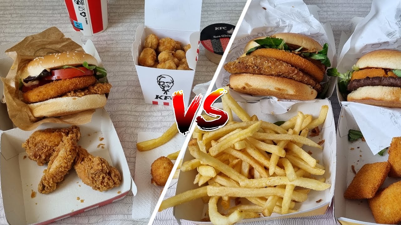 NOII BURGERI KFC vs MCDONALD'S! Popcorn Chicken, Mac&Cheese, Cheesecake Bites si Gouda Pillows!