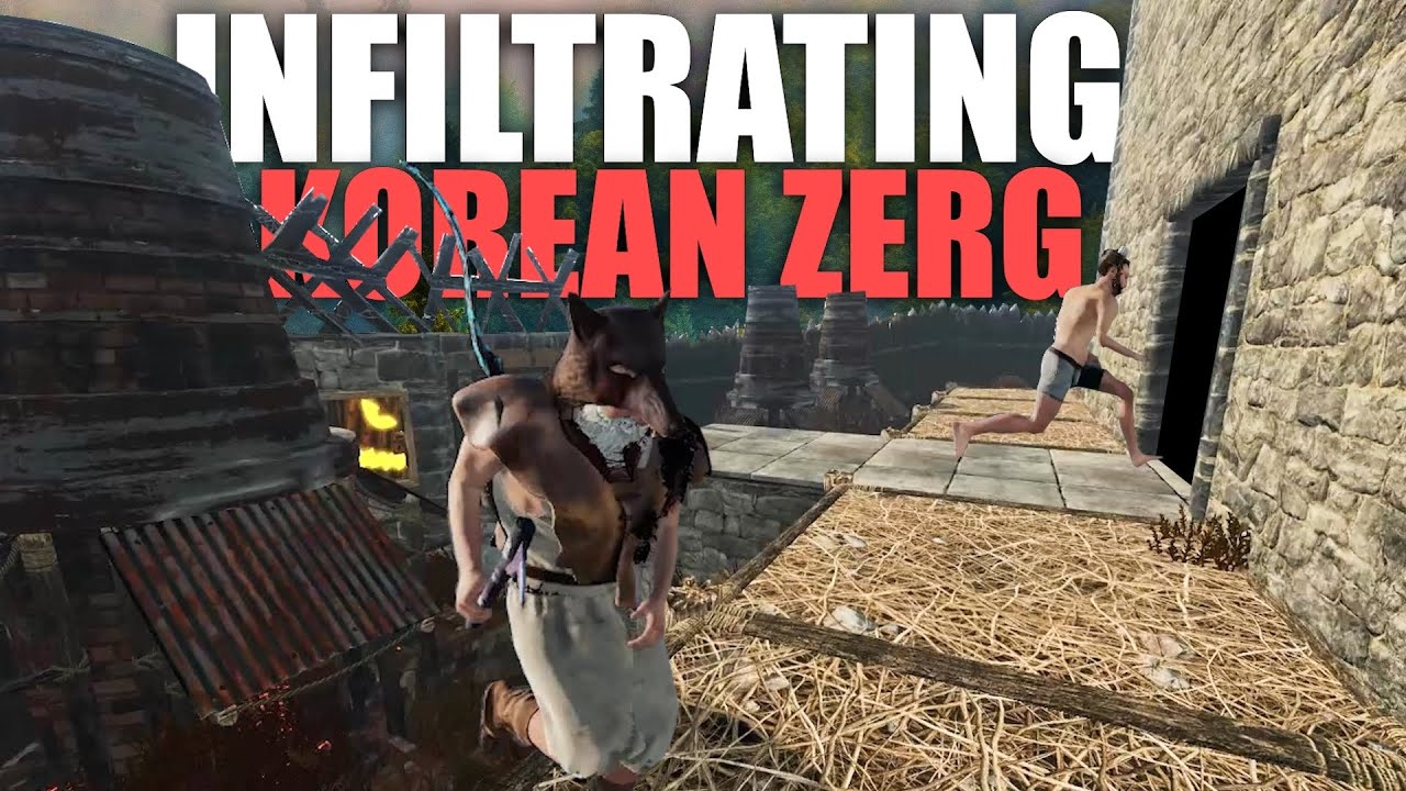 INFILTRATING a 20+ KOREAN ZERG | Rust Solo Survival (1 of 5)