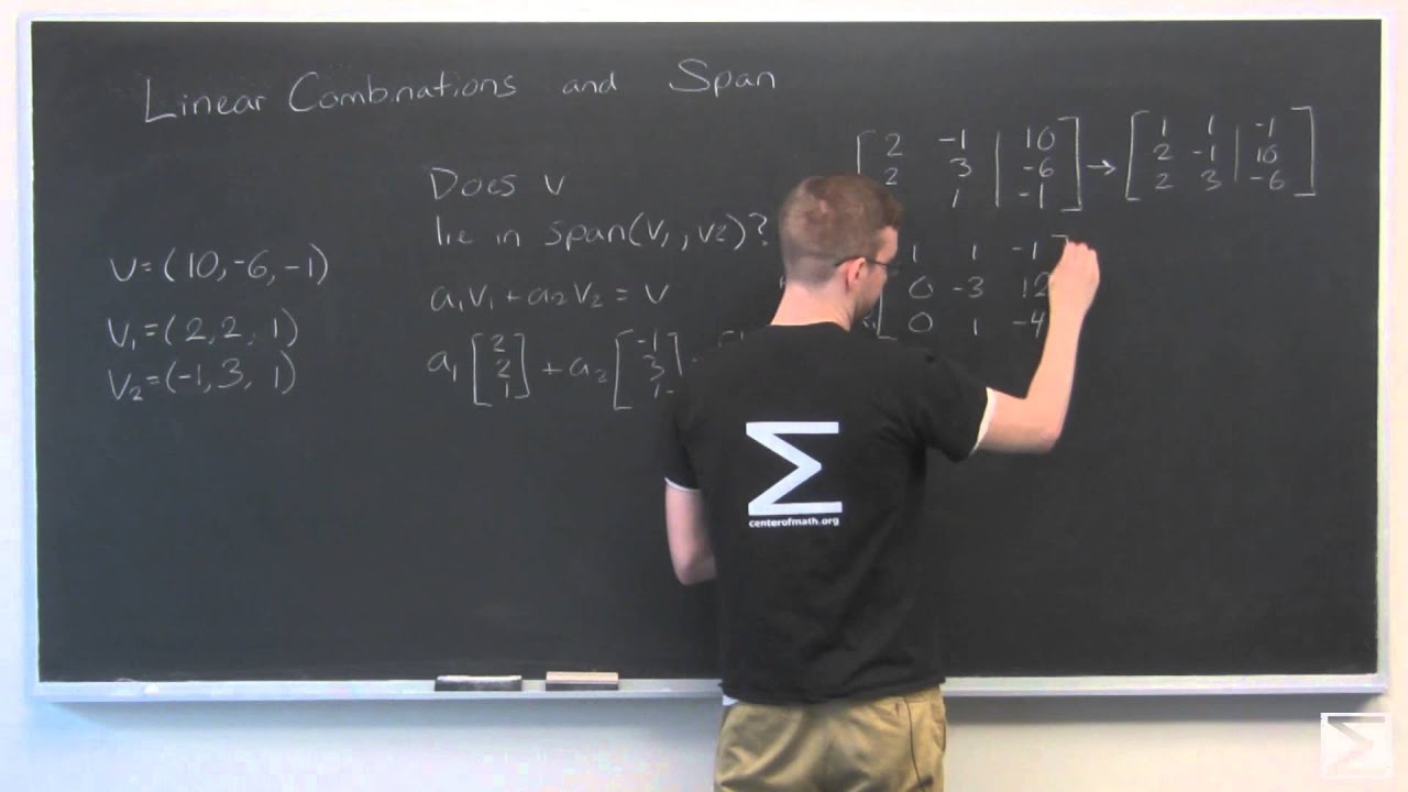 Linear Algebra: Linear Combinations and Span