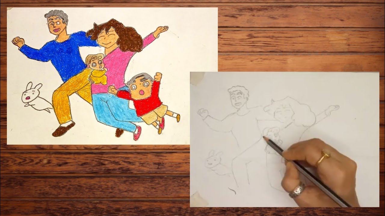 How To Draw Sinchan And His Family Easily @rupachandrimaarts