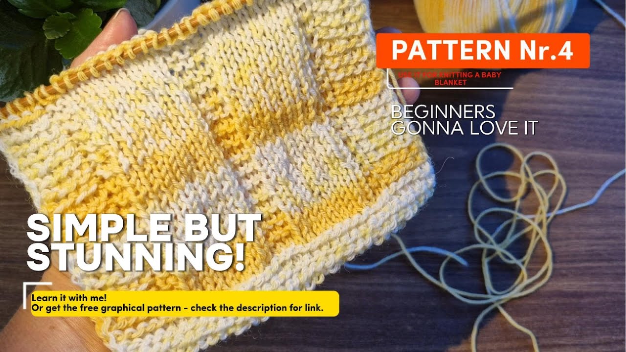Step-by-Step Knitting Tutorial: #pattern #4 for Stunning Baby Blankets 🧶✨