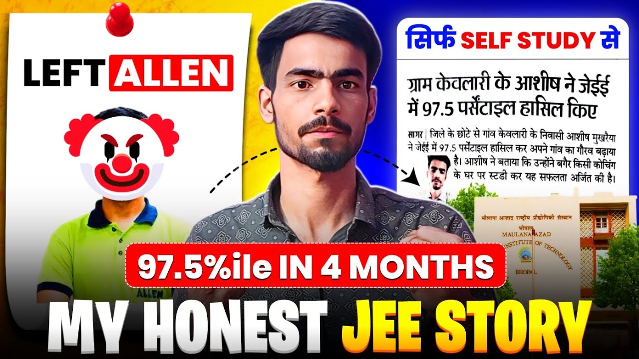 From Coaching Dropout to 183/300 in 4 Months | My Honest IIT JEE Journey