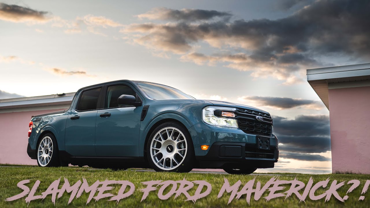 Slammed 2023 Ford Maverick // ISC Suspension