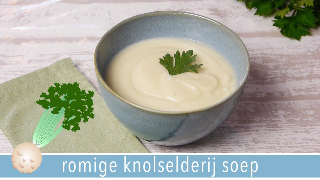 Romige, slanke soep van knolselderij en peer🍐 (vegan) | RENSKE'S RECEPTEN