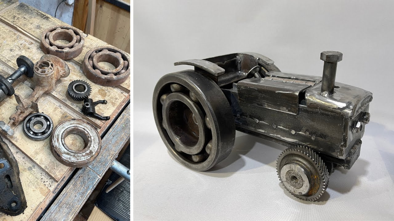 Transformar la CHATARRA en una obra de ARTE - tractor de metal