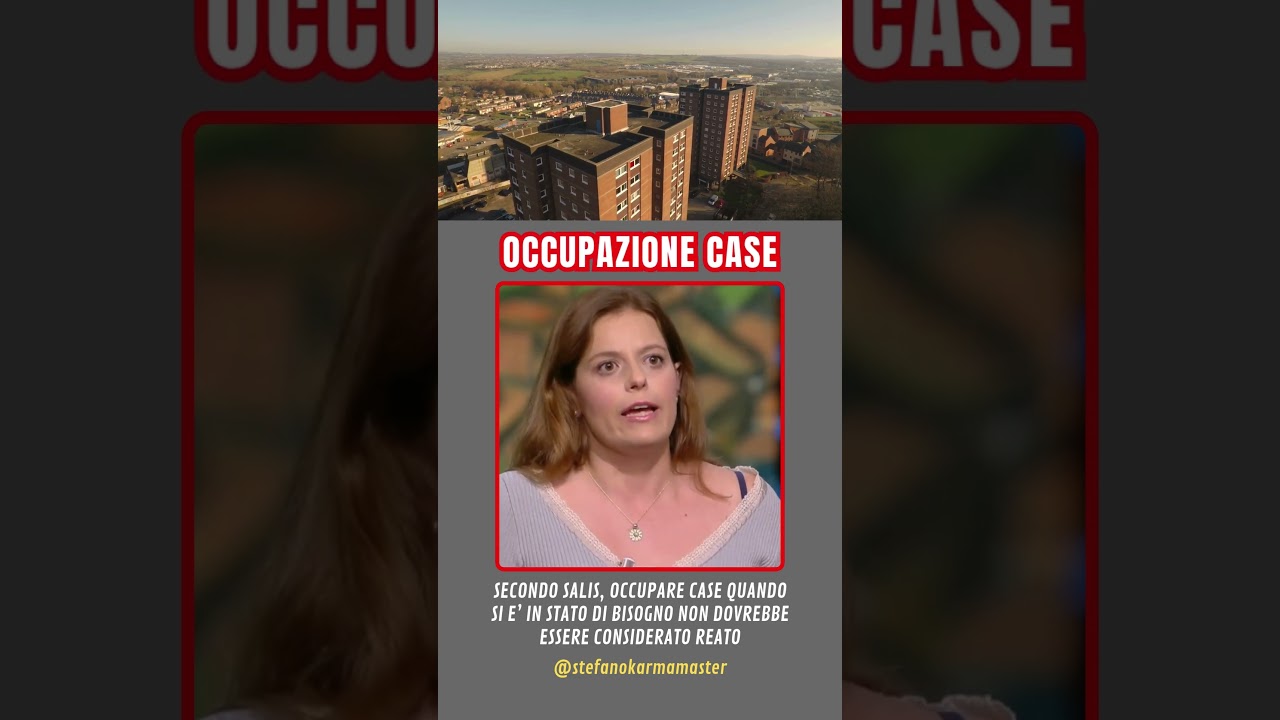Salis: occupare una casa per bisogno non dovrebbe essere considerato reato #salis #occupazione #casa